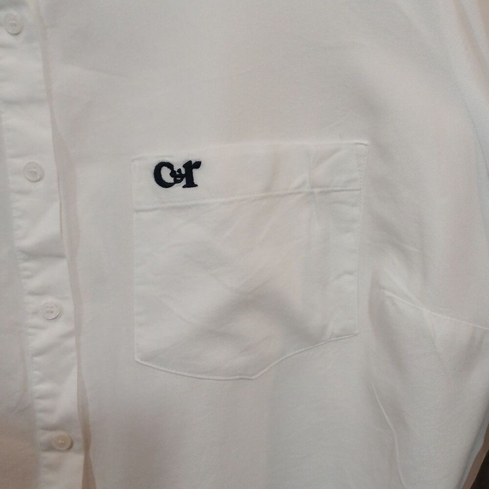 Court & Rowe Ivory Long Sleeve Button-Up Shirt Cotton Modal Size 3X - Picture 5 of 10